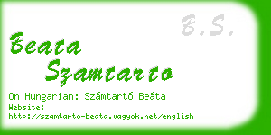 beata szamtarto business card